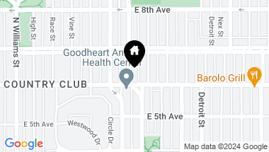 Map of 614 Josephine Street, Denver CO, 80206