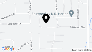 Map of 7734 Fairwood Boulevard, Plainfield IN, 46168