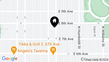 Map of 747 N Downing St, Denver CO, 80218