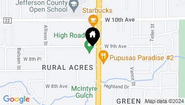 Map of 829 Wadsworth Boulevard, Lakewood CO, 80214