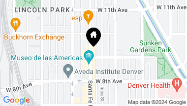 Map of 910 Santa Fe Drive Unit: 101, Denver CO, 80204