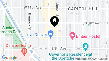 Map of 925 N Lincoln St 9H-S, Denver CO, 80203