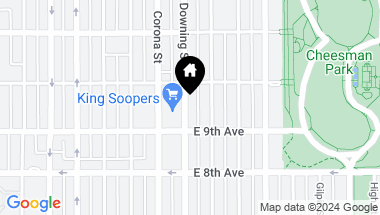 Map of 940 N Downing Street, Denver CO, 80218