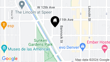 Map of 1024 Cherokee Street, Denver CO, 80204