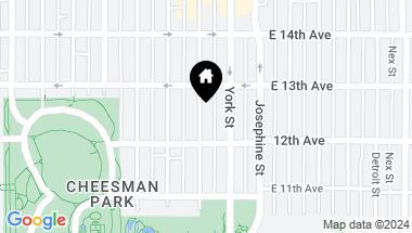 Map of 1242 N Gaylord Street Unit: 202, Denver CO, 80206