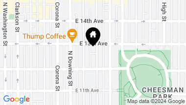 Map of 1267 N Lafayette Street Unit: 403, Denver CO, 80218