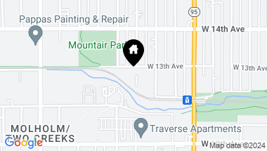 Map of 5490 W 13th Avenue, Lakewood CO, 80214