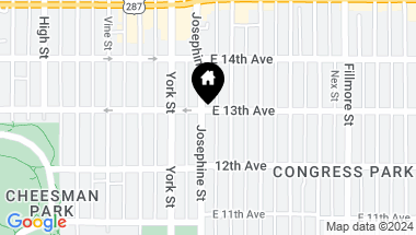 Map of 2400 E 13th Avenue Unit: 1, Denver CO, 80206