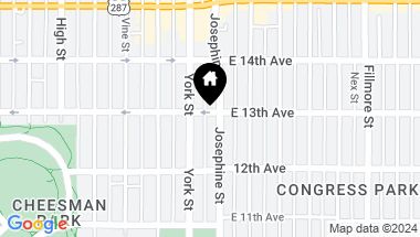 Map of 2330 E 13th Avenue Unit: 5, Denver CO, 80206