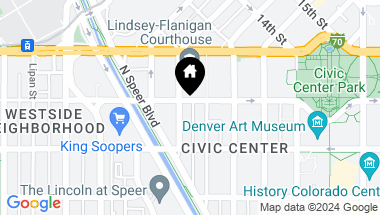 Map of 522 W 14th Avenue, Denver CO, 80204