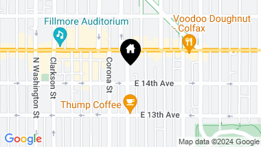 Map of 1416 N Downing Street Unit: 6, Denver CO, 80218
