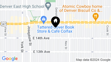 Map of 1442 Clayton Street, Denver CO, 80206