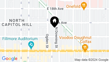 Map of 1625 N Downing Street, Denver CO, 80218