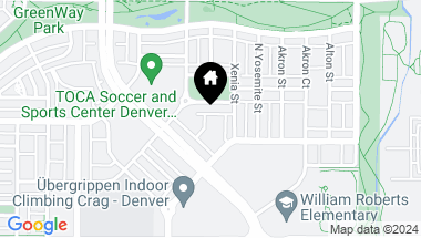 Map of 8735 E 23rd Avenue, Denver CO, 80238