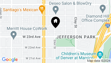 Map of 2326-2330 Eliot Street, Denver CO, 80211