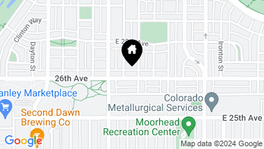 Map of 10333 E 26th Avenue, Denver CO, 80238