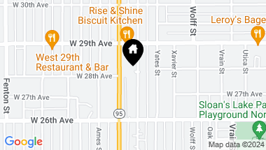 Map of 2751 Zenobia Street, Denver CO, 80212