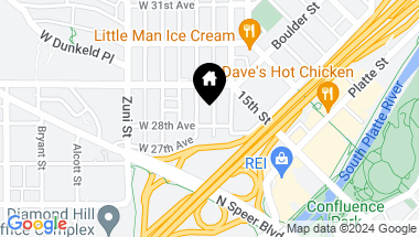 Map of 2125 W 28th Avenue, Denver CO, 80211