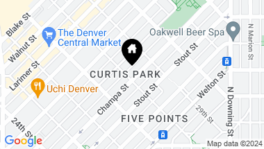 Map of 2807 Champa St, Denver CO, 80205