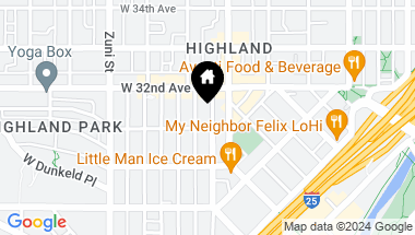 Map of 3115 Umatilla Street, Denver CO, 80211