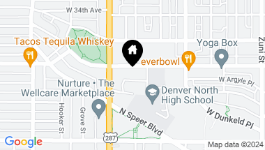 Map of 2900 W 32nd Avenue, Denver CO, 80211