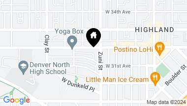 Map of 3131 Zuni Street Unit: 302, Denver CO, 80211