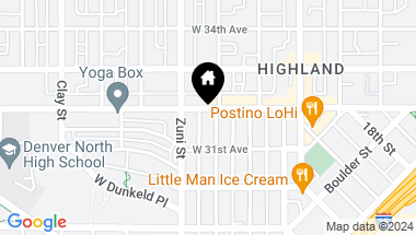 Map of 3149 Wyandot Street, Denver CO, 80211
