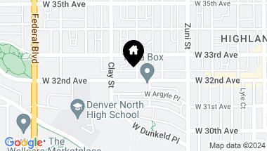 Map of 2611 W 32nd Avenue, Denver CO, 80211