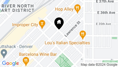 Map of 3264 Larimer Street, Denver CO, 80205
