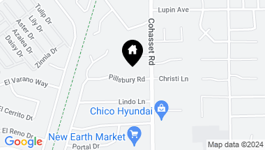 Map of 2739 Pillsbury Road, Chico CA, 95973
