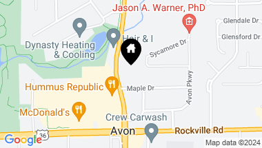 Map of 9628 Crossfield Road, Avon IN, 46123