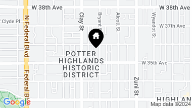 Map of 3523 Bryant Street, Denver CO, 80211