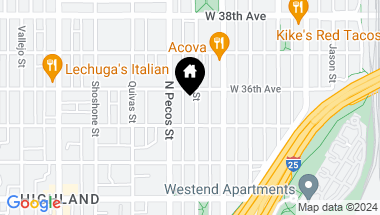 Map of 3529 Osage Street, Denver CO, 80211