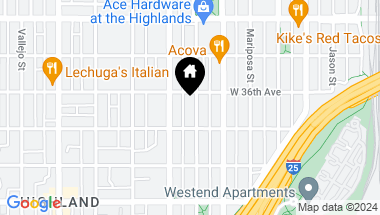 Map of 3535 Osage Street, Denver CO, 80211
