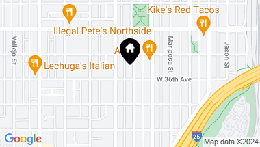Map of 3611-3615 Osage Street, Denver CO, 80211
