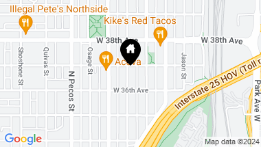 Map of 3640L Mariposa Street, Denver CO, 80211