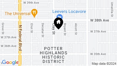 Map of 2630 W 37th Avenue, Denver CO, 80211