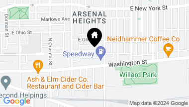 Map of 1609 E Market Street, Indianapolis IN, 46201