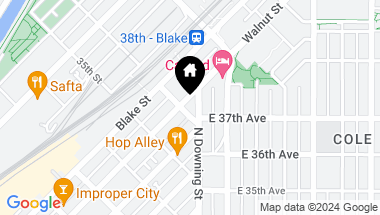 Map of 3703 N Downing Street, Denver CO, 80205