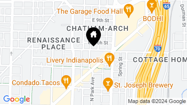 Map of 749 N Park Avenue Unit: A, Indianapolis IN, 46202