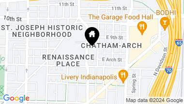 Map of 855 N East Street Unit: 204-B, Indianapolis IN, 46202
