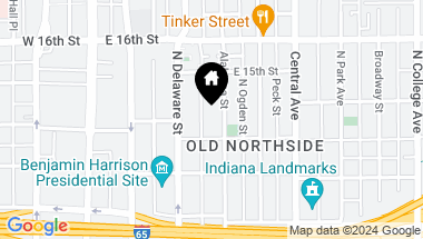 Map of 1420 N Alabama Street, Indianapolis IN, 46202