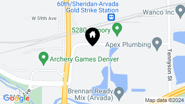 Map of 5076 W 58th Ave Drive, Arvada CO, 80002