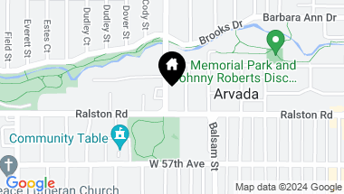 Map of 5840 Carr Street, Arvada CO, 80004