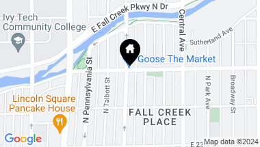 Map of 2455 N Delaware Street, Indianapolis IN, 46205