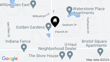 Map of 10012 Penrith Drive, Indianapolis IN, 46229