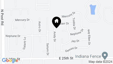 Map of 2705 N Andy Drive, Indianapolis IN, 46229