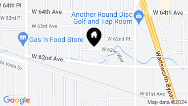 Map of 7950 W 62nd Avenue, Arvada CO, 80004