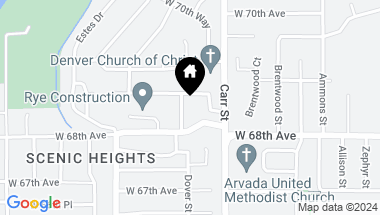 Map of 6844 Dover Street, Arvada CO, 80004