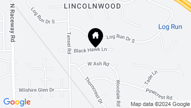Map of 8953 Black Hawk Lane, Indianapolis IN, 46234